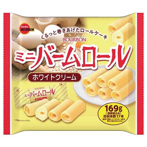 ブルボン　ミニバームロール　ホワイトクリーム　１６９ｇ×１２個