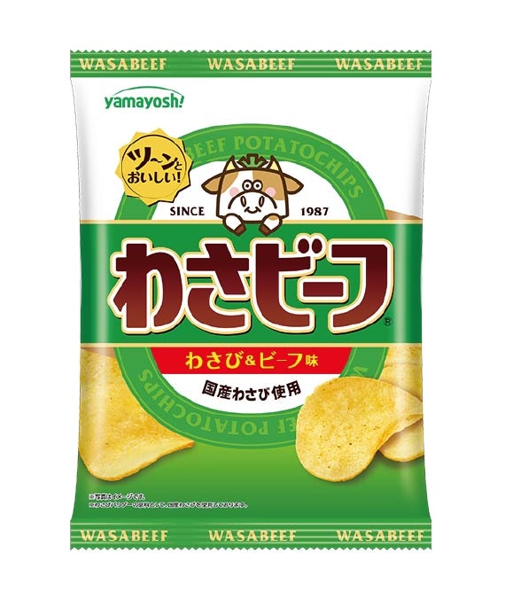 【定番商品】ポテトチップス　わさビーフ　わさび＆ビーフ味