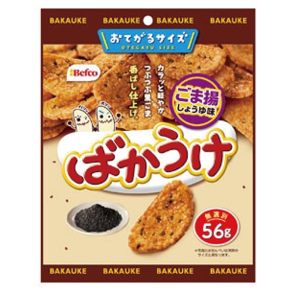 栗山米菓　ばかうけ　ごま揚しょうゆ味　５６ｇ×２０袋