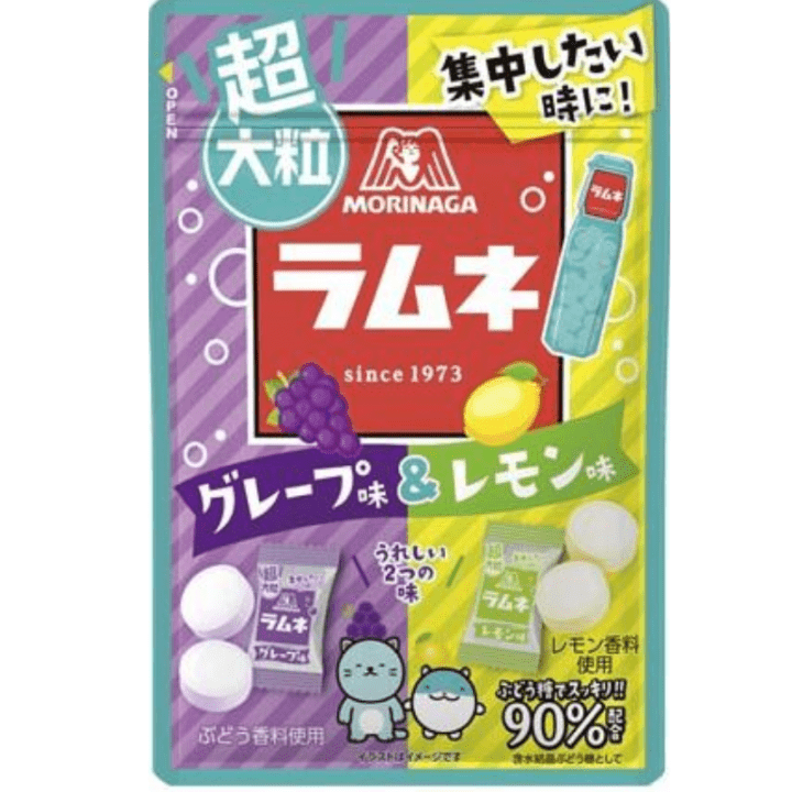 【数量限定38％オフ～】超大粒ラムネ　グレープ＆レモン　　※賞味期限2026年10月31日