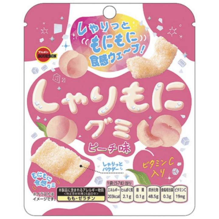 【期間限定9%オフ～】しゃりもにグミピーチ味