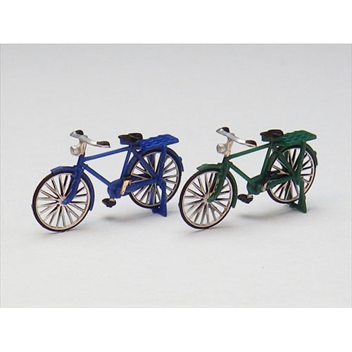自転車（青/緑各1台入り） ：エコーモデル 塗装済完成品 HO(1/80) 5002 