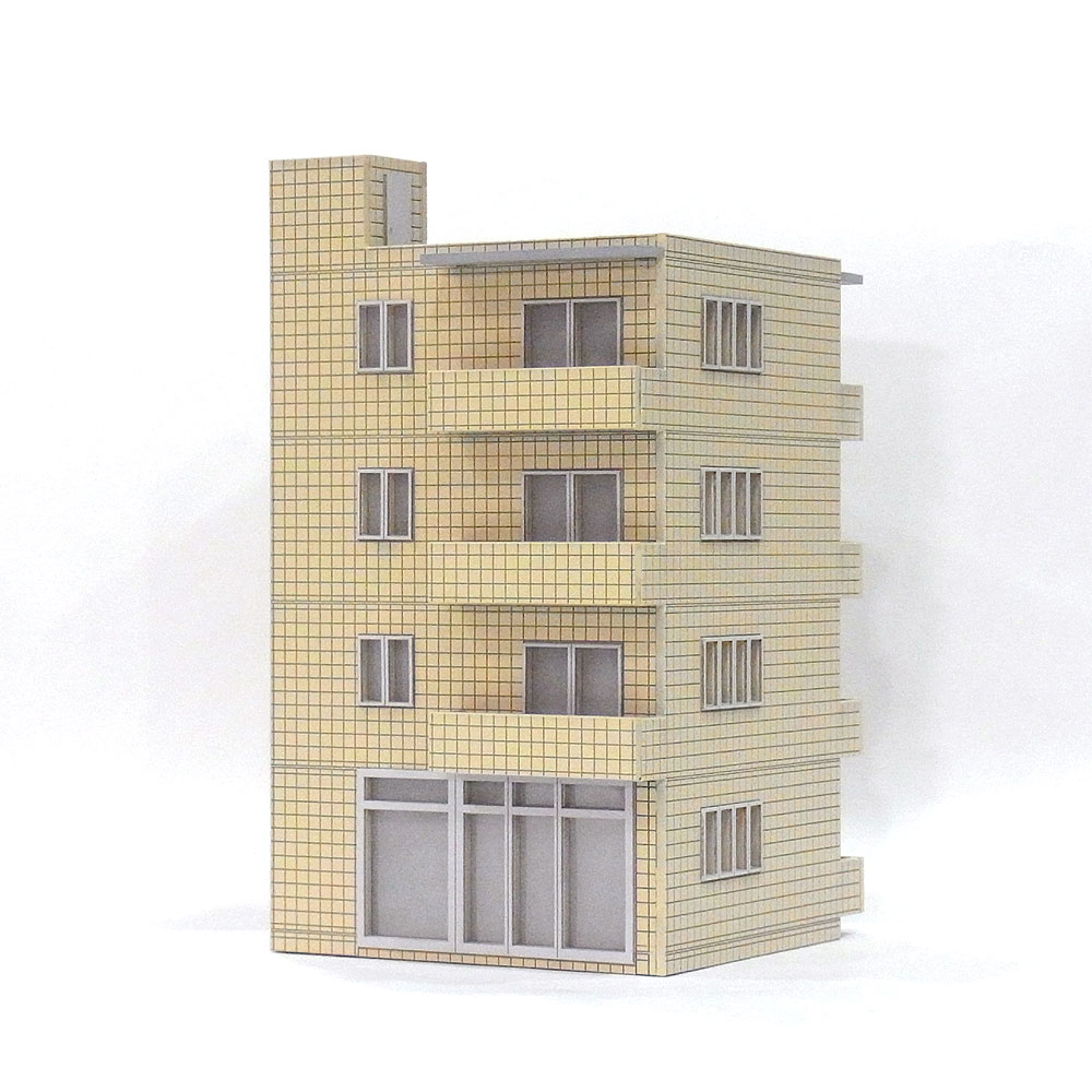 小型マンション ：創造堂 塗装済完成品 HO(1/87～1/80) HOS-011 | 建造