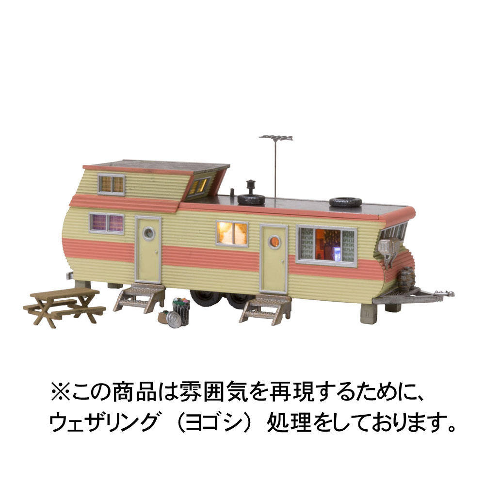 トレーラーハウス（2階建て）【LED付き】 ：ウッドランド 塗装済