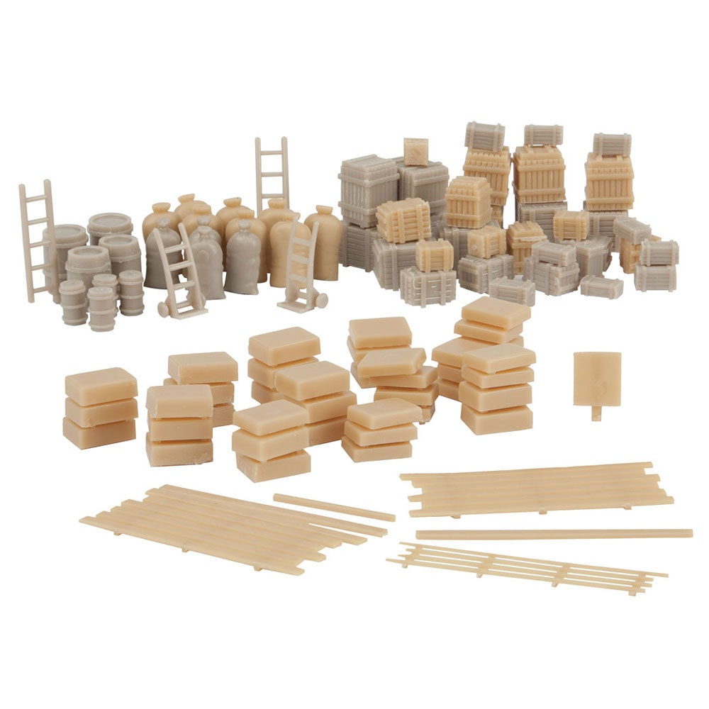 貨物セット（木箱、樽、布袋） ：ウォルサーズ 未塗装キット HO(1/87