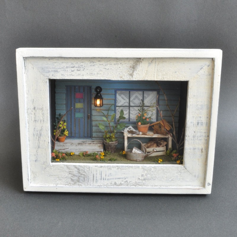 ステンドグラスの玄関 インフレーム ：亀田信子 塗装済完成品 ノン