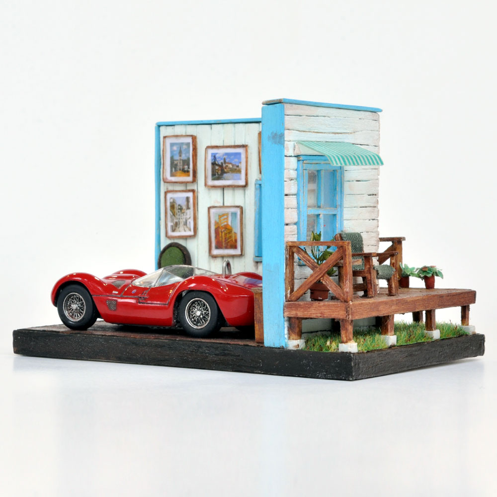 情景箱 「岬の別宅」 ：情景箱 塗装済完成品 1/64 | 完成ジオラマ,作家