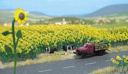 ひまわり60本のキット ：ブッシュ キット HO(1/87) 6003 | 植物,草花