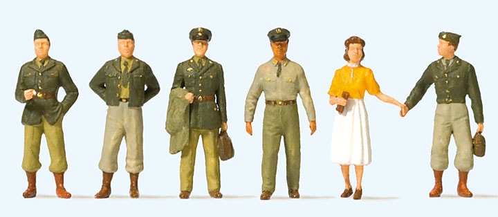 1950年ごろのアメリカ軍人 ：プライザー 塗装済完成品 HO(1/87) 10594