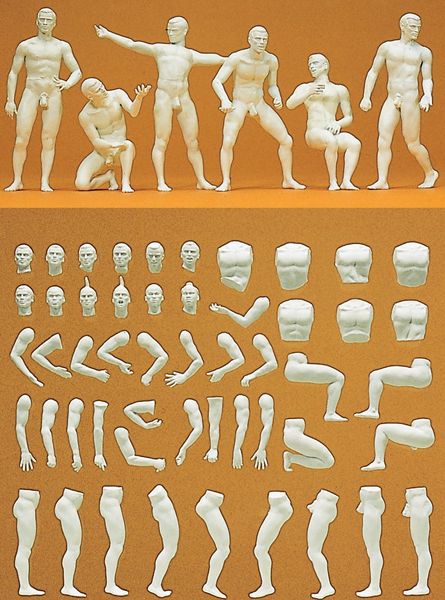 男性モデル 6人 ：プライザー キット 1/32 63900 | 人物,イベント
