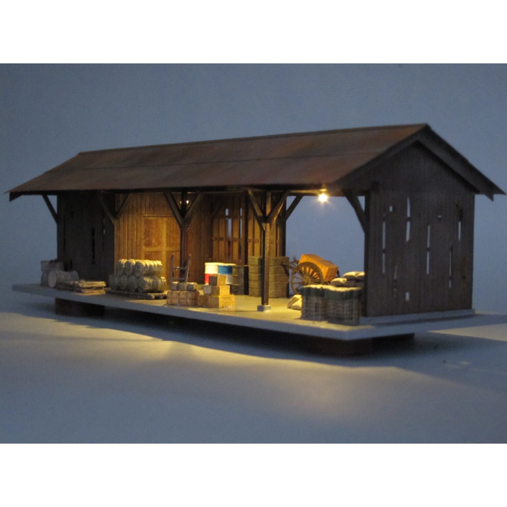 古びた貨物上家 ：匠ジオラマ工芸舎 塗装済完成品 1/80 | 完成