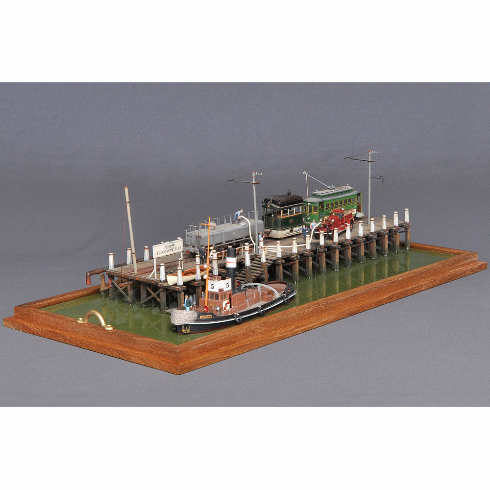 TRAMWAY PIER」 （車両付き） ：西村慶明 ジオラマ作品 1/87scale