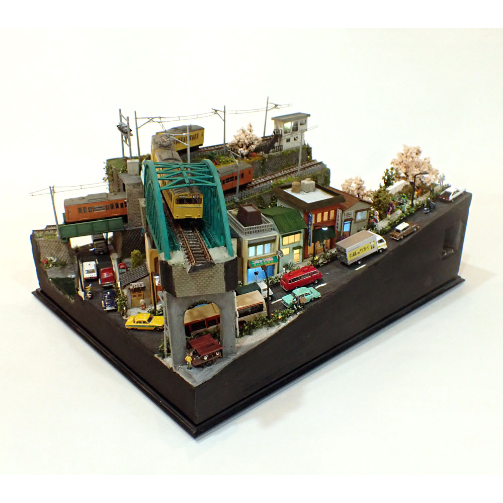 １/１５０ジオラマ大正時代完成品 S071-2 壁掛けタイプジオラマセット WALL-MOUNTED LAYOUT SET
