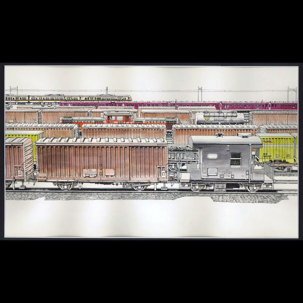 原画「吹田操車場」 ：西村慶明 イラスト作品 | 完成ジオラマ,作家作品