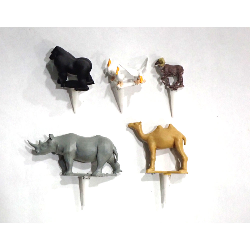 園芸ジオラマ作成用ミニチュア 動物セットF ：アイコム 塗装済