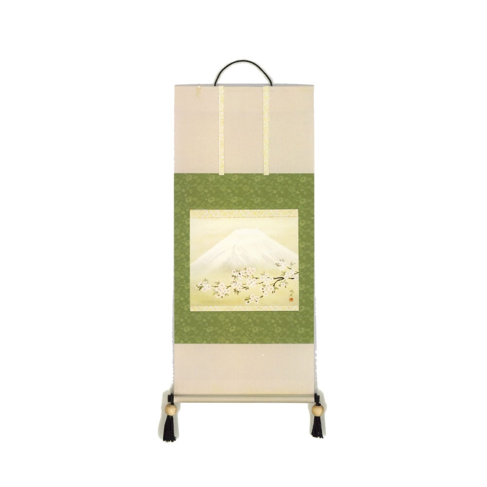 模型】掛け軸「富士に山桜」 ： Matsumoto Craft Works 松本与志彦