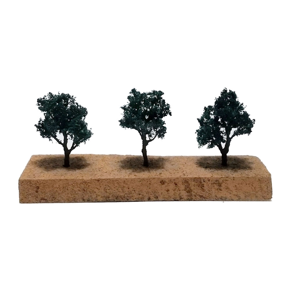 ArtTree 広葉樹 S-3 （高さ3.5cm 3本） 夏（MG） ：情景工房 塗装済