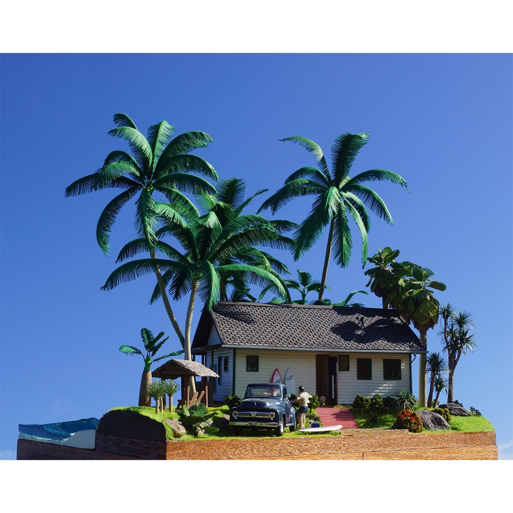 ヴィラ-常夏の海辺-」ハワイジオラマ ミニカー、フィギュア付き
