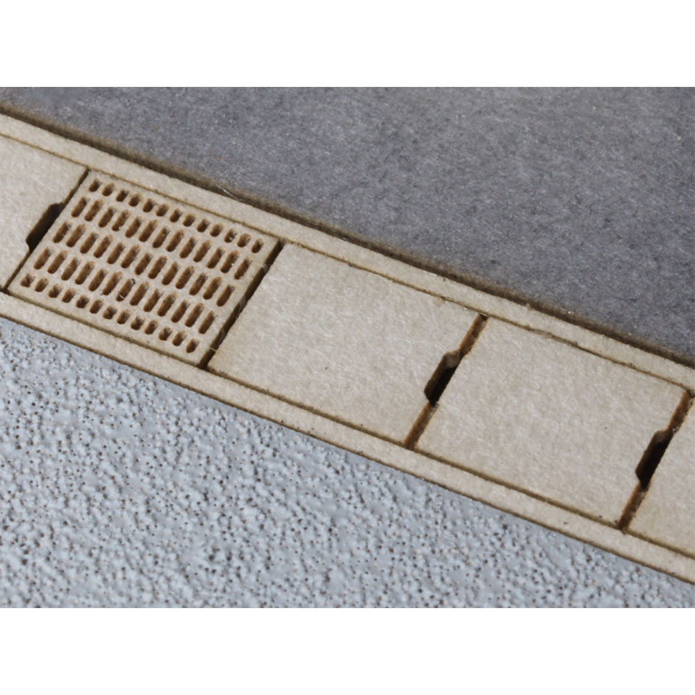 側溝の蓋 現代版 ：梅桜堂 HO(1/83) 着色済みキット AC-041-83C