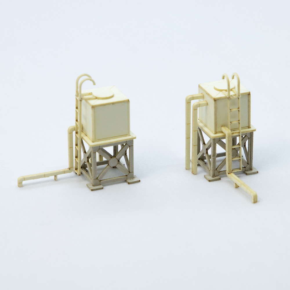 屋上高架水槽2個セットA ：ミニチュア工房 キット N(1/150) PKNS1031A1