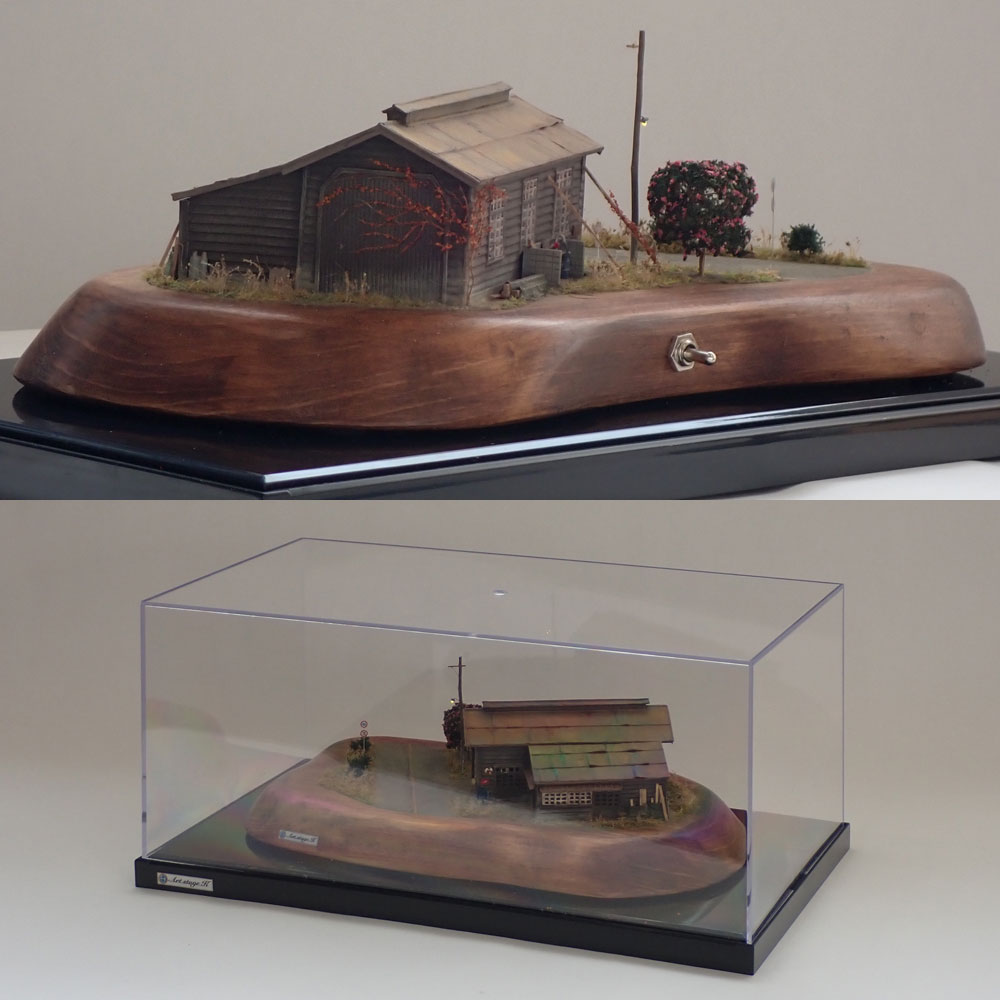 田舎のバス車庫 ：Art Stage K 塗装済完成品 1/150サイズ | 完成