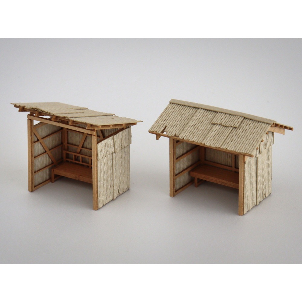 待合小屋ABセット ：梅桜堂 N(1/150) 未塗装キット ST-025-15U | 建造