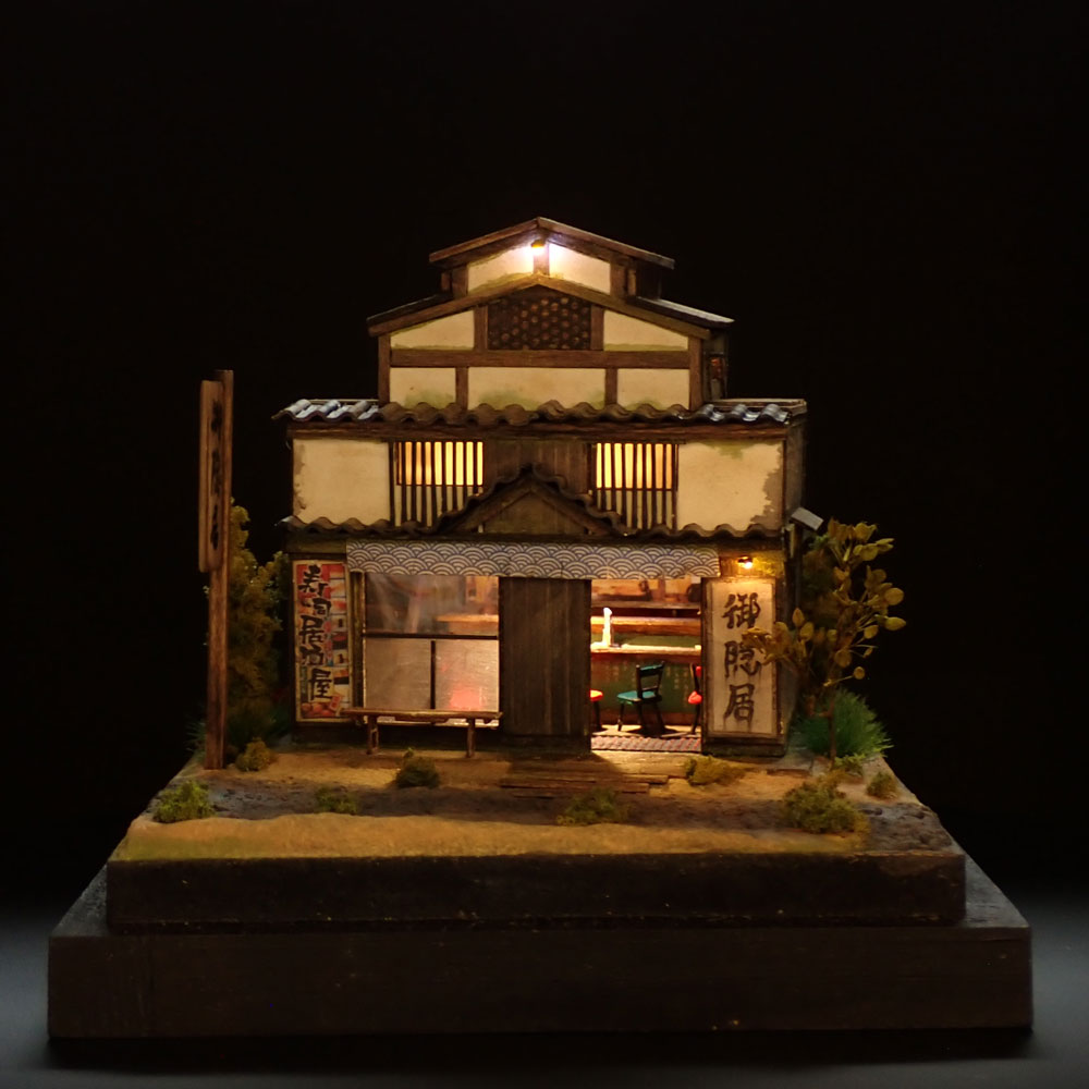 90ミリキューブミニチュア 「すし居酒屋御隠居」 ：太郎 塗装済