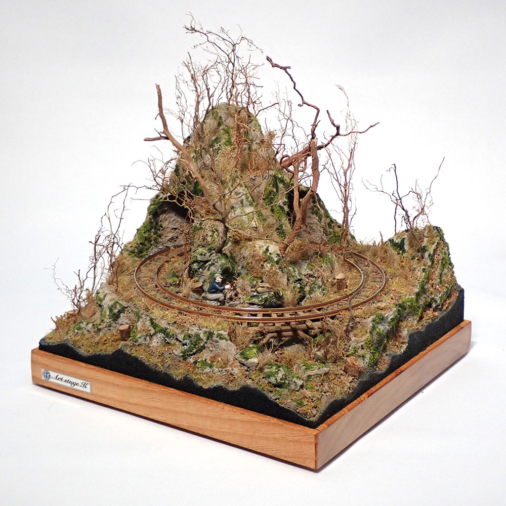 ひと休み」 ミニレイアウト ：Art Stage K 塗装済完成品 1/87