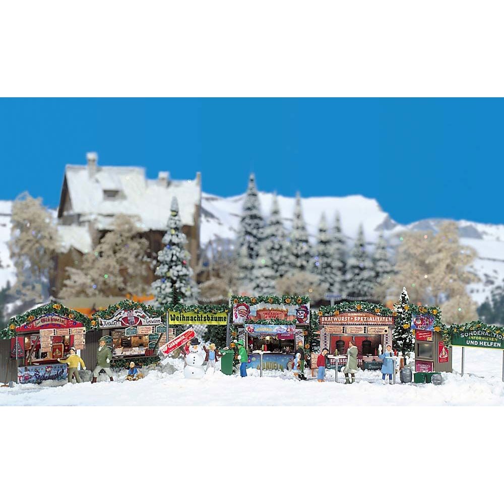 クリスマスマーケット（屋台露店セット） ：ブッシュ 未塗装キット HO