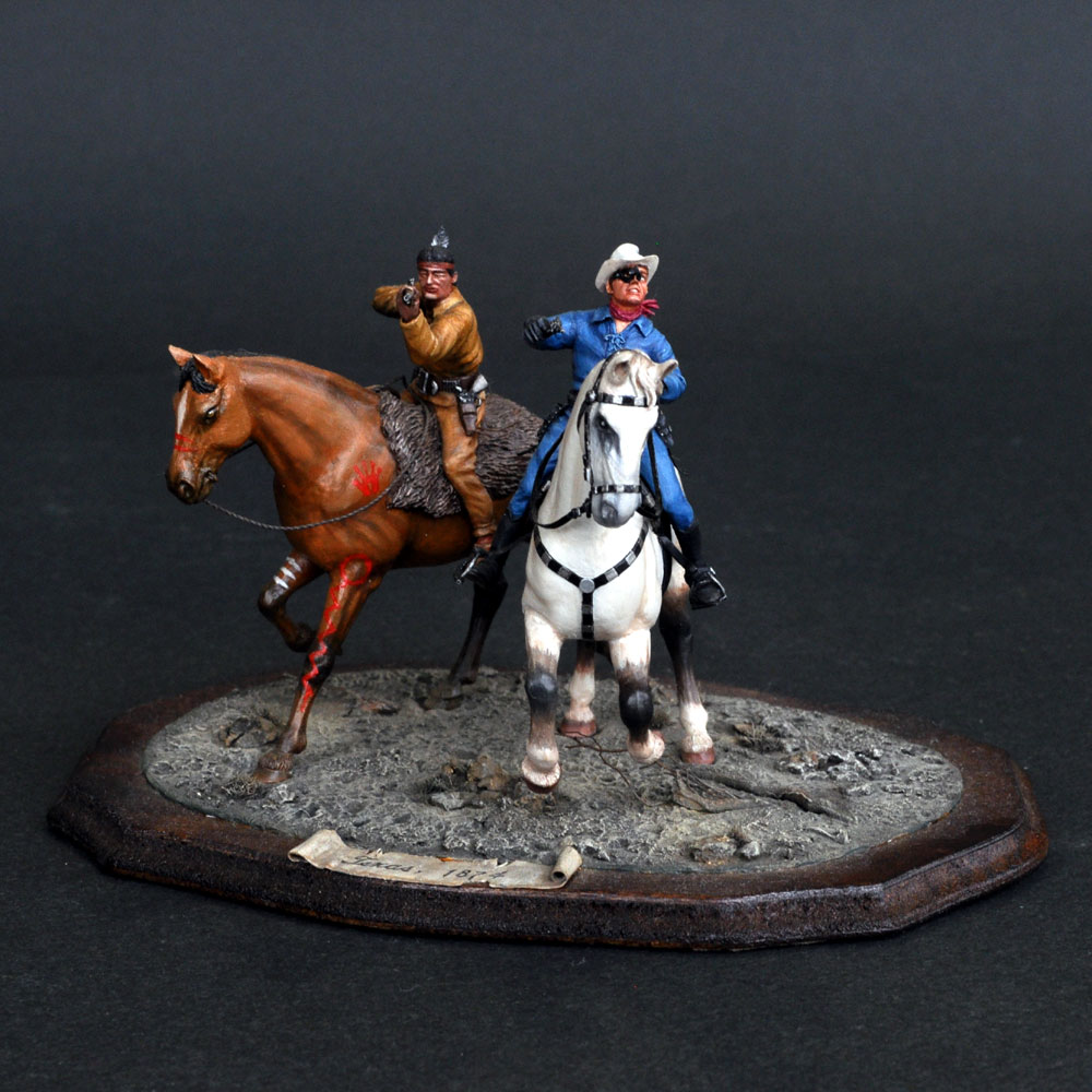 TEXSAS,1874 ローンレンジャー with トント ：淺木紳士郎 塗装済完成品
