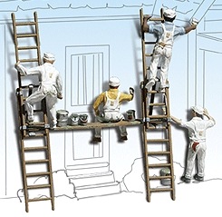 ペンキ職人 塗装屋 ：ウッドランド 塗装済完成品 HO(1/87) 1890