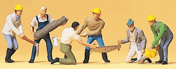Preiser 10042 現場作業員 木こり ：プライザー 塗装済完成品 HO(1/87) 10042 | 人物,働く人,人形