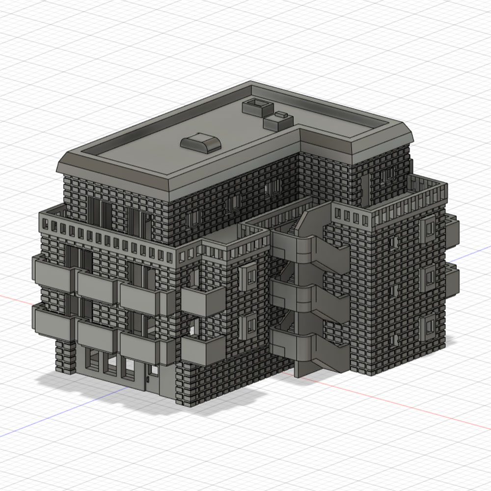 4�����ƥޥ󥷥�󡡡�Diorama City����ʪ3D̤�������åȡ�1/600��������3004