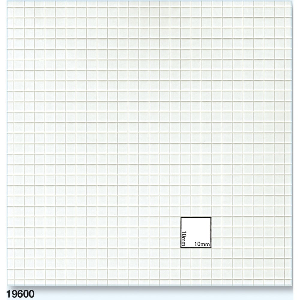 模型】 正方形の床タイル ホワイト ：プライザー 着色済みキット HO(1