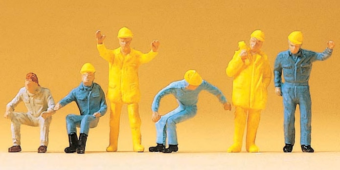 Preiser 10042 現場作業員 プライザー ヤード作業員 Railway yard workers | 鉄道模型通販