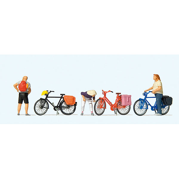 休憩中のサイクリスト（自転車に乗る人） ：プライザー 塗装済完成品