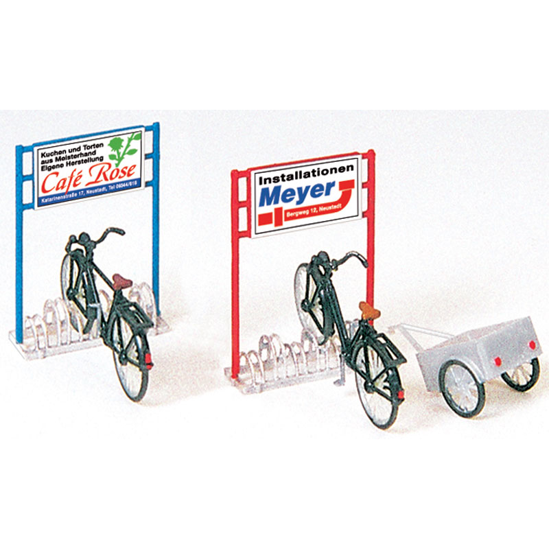 自転車スタンド、自転車、リヤカー ：プライザー 未塗装キット HO(1/87