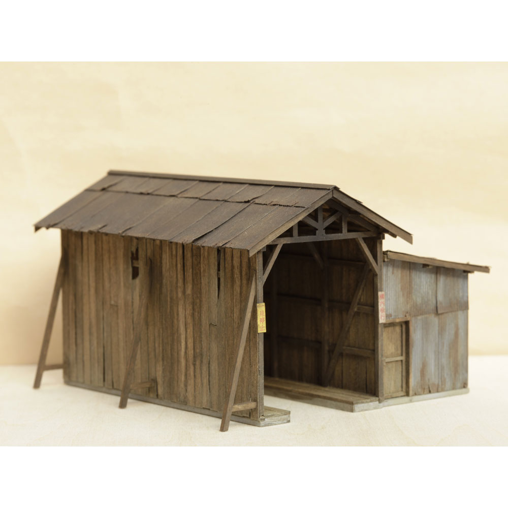 HOナロー軽便機関庫 板張り ：工房ナナロクニ 塗装済完成品 1/87