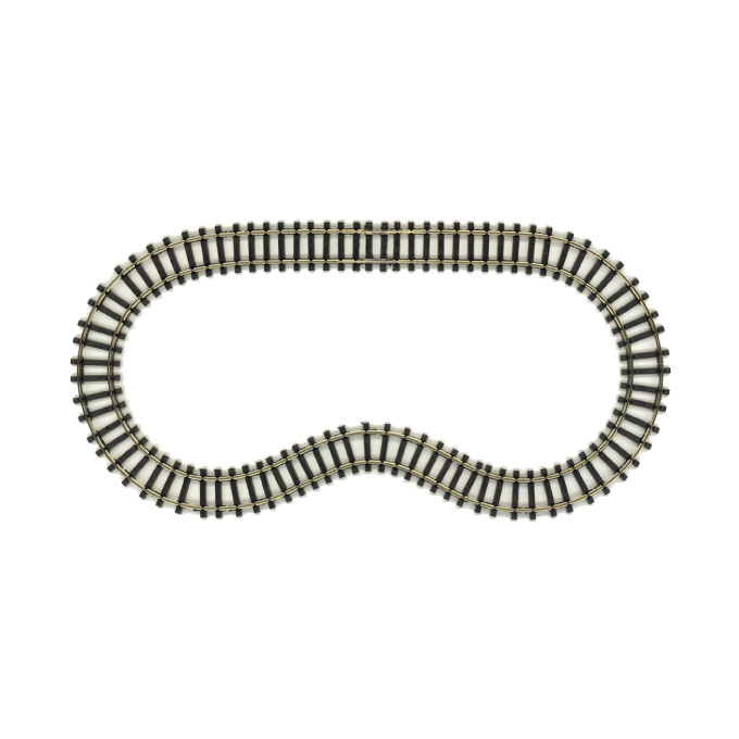 ミニミニトレイン用 ゴーグルレール ダイソーケース対応（200x100mm