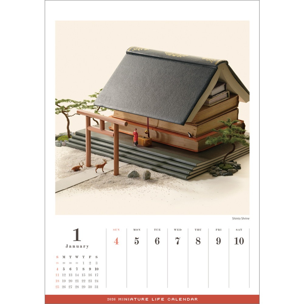 MINIATURE LIFE CALENDAR 2026 (ǡܽɽʤ̾Ѹˡߥ˥奢饤