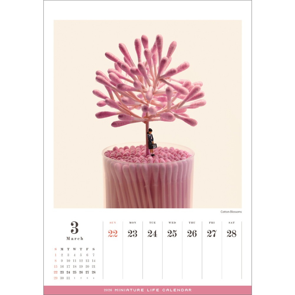 MINIATURE LIFE CALENDAR 2026 (ǡܽɽʤ̾Ѹˡߥ˥奢饤