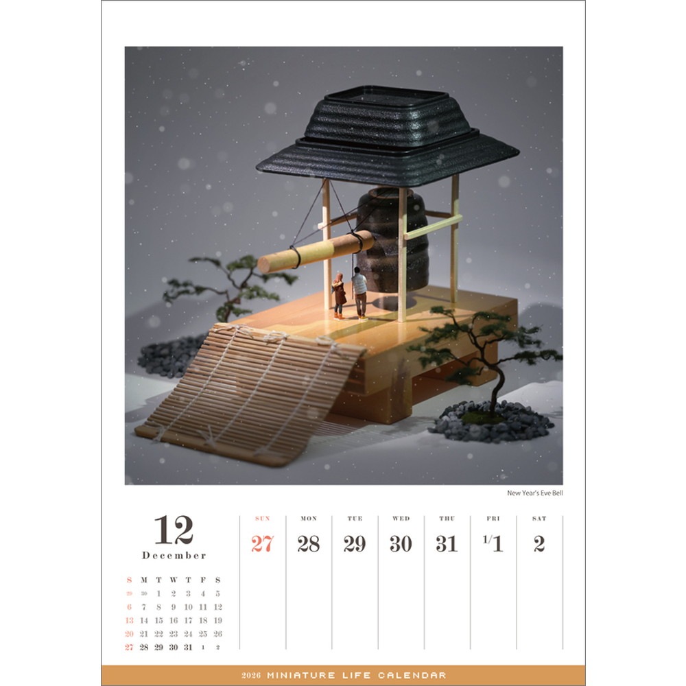 MINIATURE LIFE CALENDAR 2026 (ǡܽɽʤ̾Ѹˡߥ˥奢饤