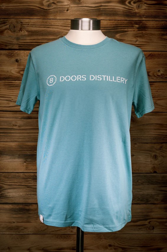 8 DOORS DISTILLERY TEAL T-SHIRT 