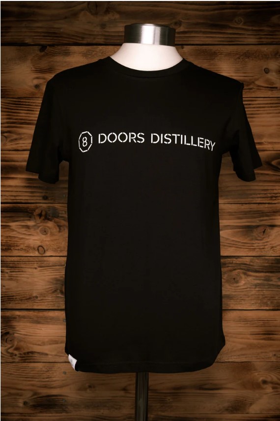 8 DOORS DISTILLERY BLACK T-SHIRT