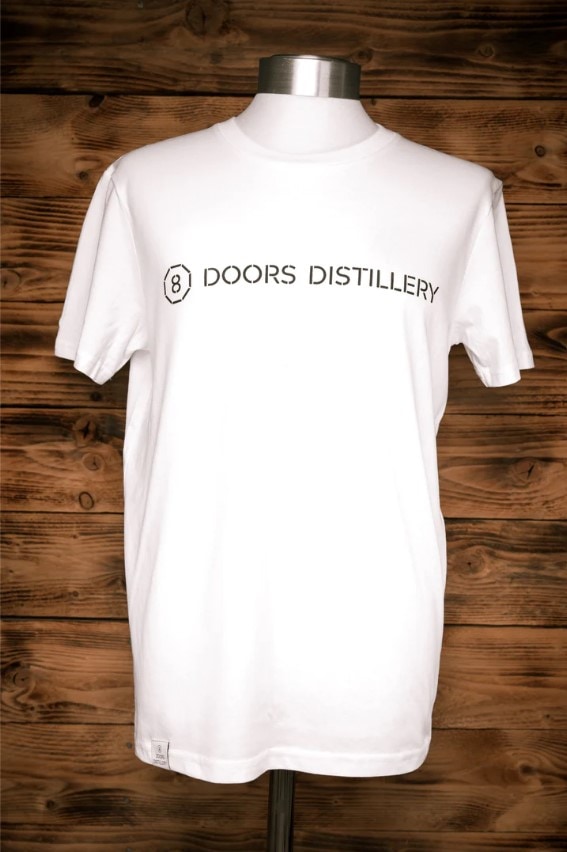 8 DOORS DISTILLERY WHITE T-SHIRT 