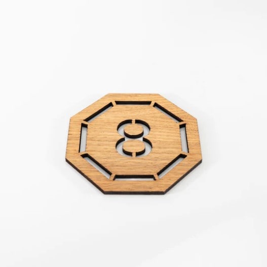 8 DOORS DISTILLERY OAK COASTER