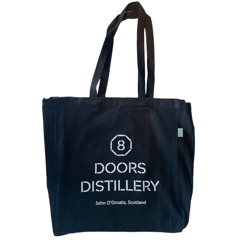 8 DOORS DISTILLERY BLACK TOTE BAG