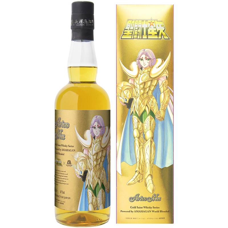 長濱蒸留所 アマハガン 聖闘士星矢 ゴールドセイント アリエス ムウ 700ml 47度 ジャパニーズウイスキー