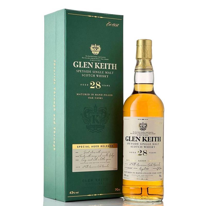 グレンキース 28年 カートン入り 43度 700ml ウイスキー
