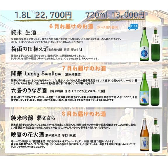 開華　頒布会　1800mlコース(3回)